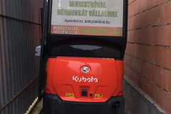 Kubota KX016-4 minikotró markológép